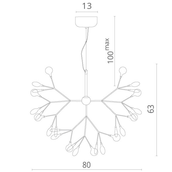 Подвесная люстра Divinare MIMI 1290/03 SP-45