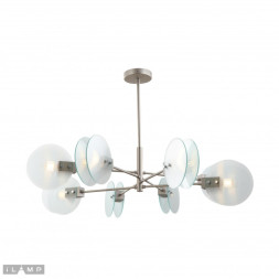 Люстра на штанге iLamp Panorama 15598-8 SN+CL