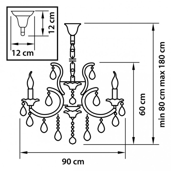 Подвесная люстра Lightstar Champa nero 879127