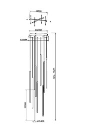 Каскадная люстра Maytoni Light stick MOD236PL-L54BS3K