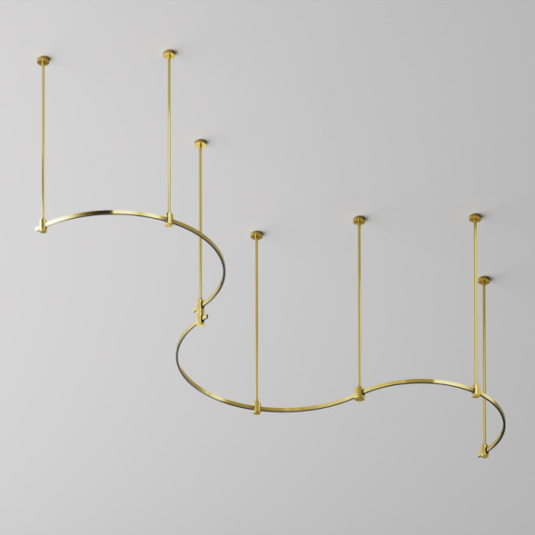 Накладной магнитный шинопровод Maytoni Technical Magnetic trаck system Flarity латунь TRX154-SR-D650-BS