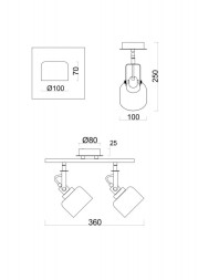 Спот Freya Evette FR5042CW-02B