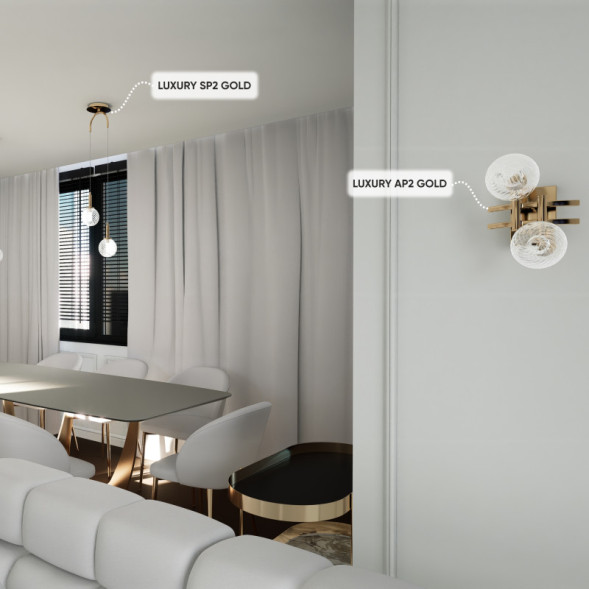 Бра Crystal Lux LUXURY LUXURY AP2 GOLD