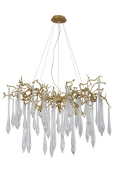 Каскадная люстра Crystal Lux Reina REINA SP8 D1000 GOLD PEARL