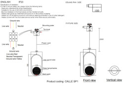 Подвесной светильник Crystal Lux Calle CALLE SP1 BRASS