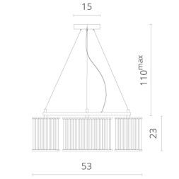 Подвесная люстра Divinare DOMENICA 2060/02 SP-5