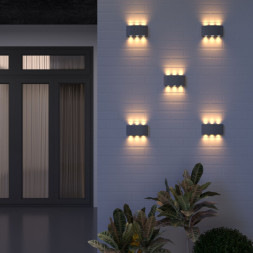 Уличный настенный светильник Elektrostandard 1551 TECHNO LED TWINKY TRIO серый