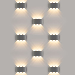 Уличный настенный светильник Elektrostandard 1551 TECHNO LED TWINKY TRIO серый