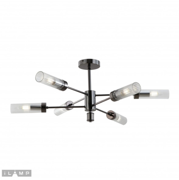 Люстра на штанге iLamp Evolution 15609-6 AN+CL