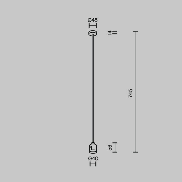 Стойка Maytoni Technical Magnetic trаck system Flarity черный TRA159C-IPC1-B