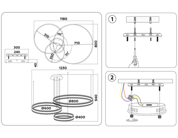 Подвесной светильник Ambrella Light ACRYLICA FA6203