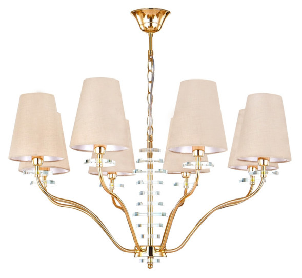 Подвесная люстра Crystal Lux ARMANDO GOLD ARMANDO SP8 GOLD