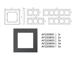 Рамка Ambrella Volt AF220805 ALFA Techno