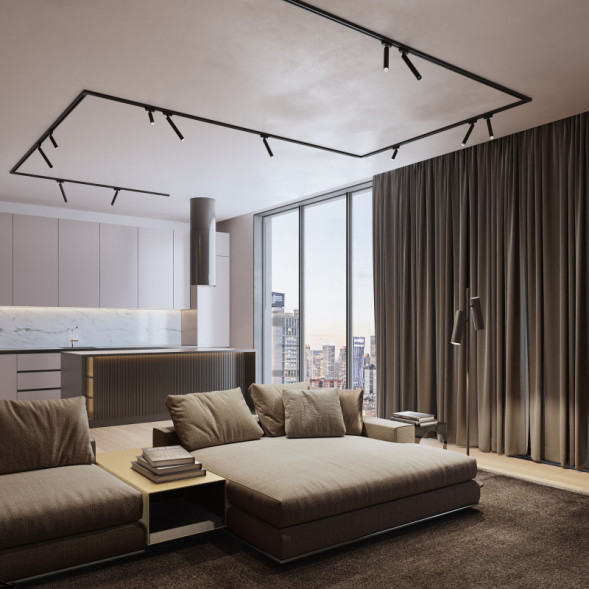 Трековый светильник Elektrostandard Pika чёрный 85111/01