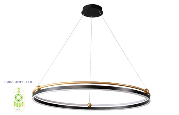 Подвесной светильник Crystal Lux FERNANDO SP88W LED D1000 BLACK/GOLD FERNANDO