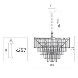 Каскадная люстра Divinare NOVA 3001/01 LM-13