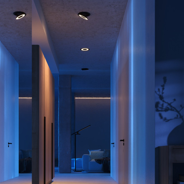 Встраиваемый точечный светильник Maytoni Technical DL102-12W3K-B Vector