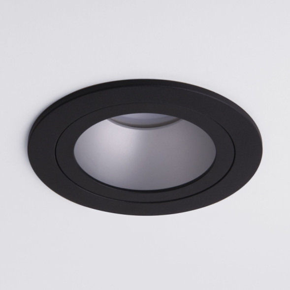 Встраиваемый точечный светильник Elektrostandard 122 MR16 серебро/черный