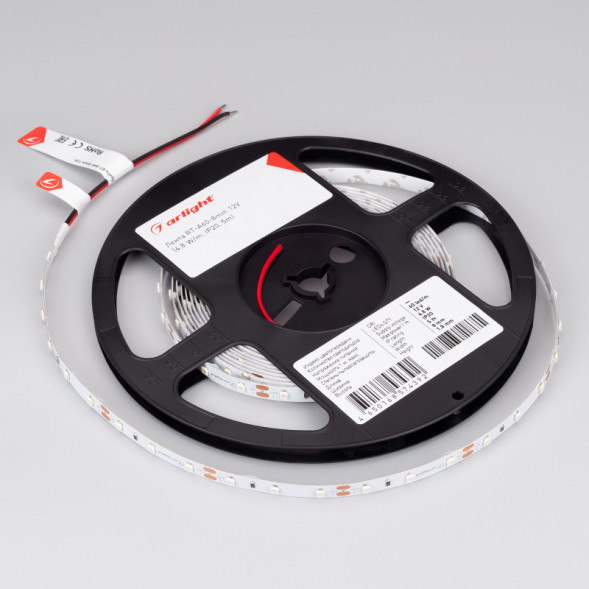 Лента Arlight RT-A60-8mm 2835 012813(2) 24W 12V 50lm ультрафиолетовый IP20