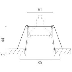 Точечный встраиваемый светильник 010056 Lightstar Levigo Base