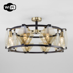 Люстра на штанге Eurosvet Aragon 60126/8 черный Smart (60116/8)