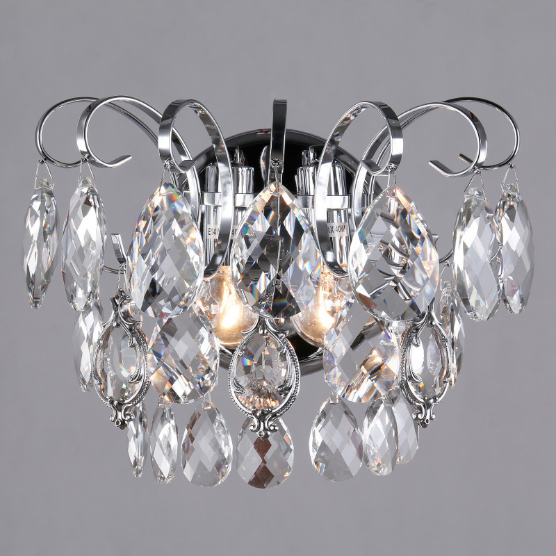 Бра Eurosvet CRYSTAL 10081/2 хром/прозрачный хрусталь Strotskis