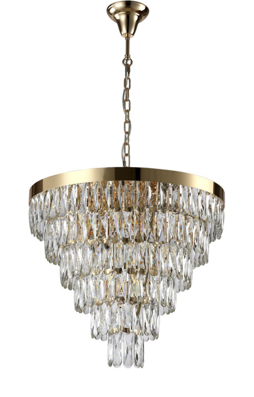 Каскадная люстра Crystal Lux Abigail ABIGAIL SP-PL15 D620 GOLD/TRANSPARENT
