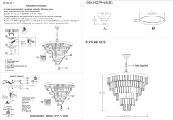 Каскадная люстра Crystal Lux Abigail ABIGAIL SP-PL15 D620 GOLD/TRANSPARENT