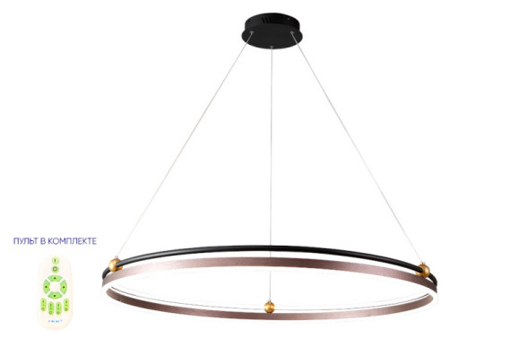 Подвесной светильник Crystal Lux FERNANDO SP88W LED D1000 COFFEE/BLACK FERNANDO