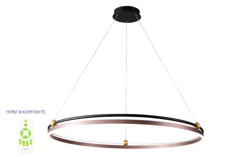 Подвесной светильник Crystal Lux FERNANDO SP88W LED D1000 COFFEE/BLACK FERNANDO