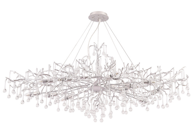 Подвесная люстра Crystal Lux Reina REINA V2 SP12 L1500 SILVER PATINA