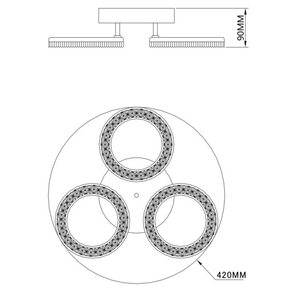 Потолочная люстра Escada ALUNIT 10281/3LED