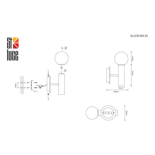 Бра ST-Luce Pietra SL1210.401.01