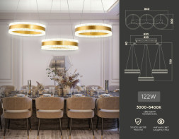 Каскадная люстра Ambrella Light ACRYLICA FA6208