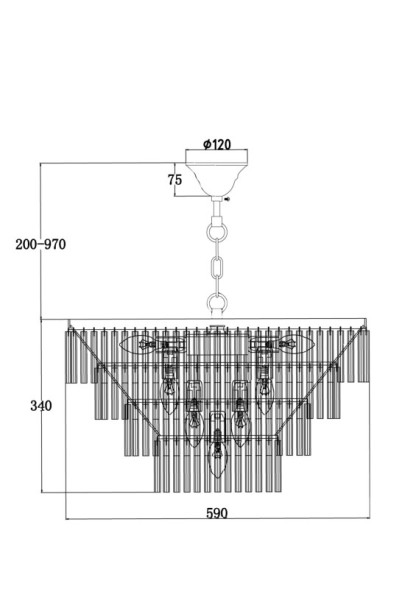 Каскадная люстра Maytoni Colonne MOD093PL-13BS