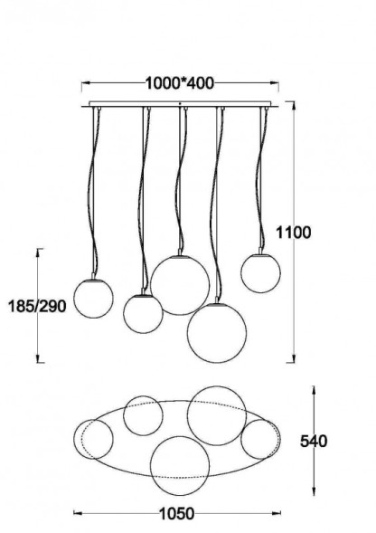 Подвесная люстра Maytoni Basic form MOD321PL-05W1