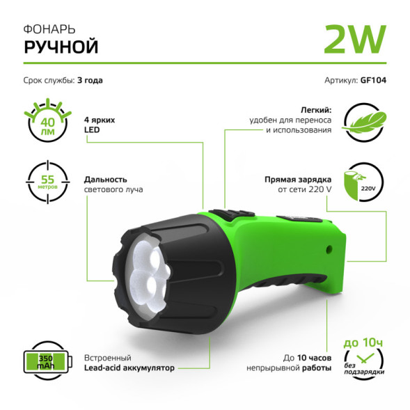 Фонарь Gauss GFL GF104
