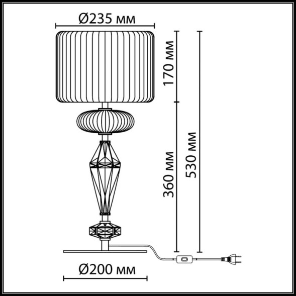 Настольная лампа 5414/2T Odeon Light Terra