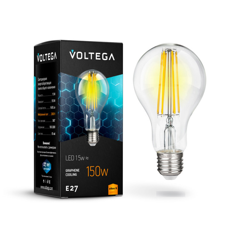 Светодиодная лампа Voltega General purpose bulb 7104 15W 220V 1450lm E27 белый (теплый)