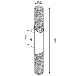 Бра ARTE Lamp AQUA A2470AP-2SS