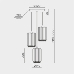 Каскадная люстра MODELUX ML.1398 ML.1398.3