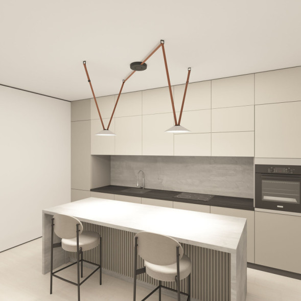 Светодиодный трековый светильник Denkirs BELTY FLOW DK5564-WH+BK