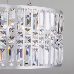 Подвесная люстра Eurosvet Lory 10125/5 хром/прозрачный хрусталь Strotskis Smart (