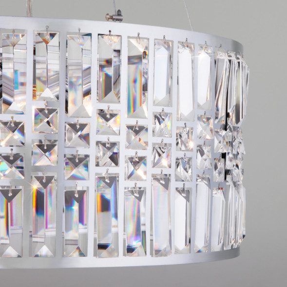 Подвесная люстра Eurosvet Lory 10125/5 хром/прозрачный хрусталь Strotskis Smart (