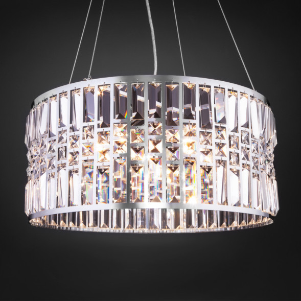 Подвесная люстра Eurosvet Lory 10125/5 хром/прозрачный хрусталь Strotskis Smart (