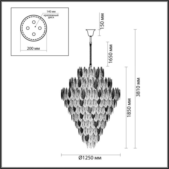 Каскадная люстра Odeon Light HALL 5052/86