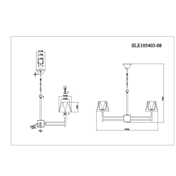 Подвесная люстра Evoluce LAGORO SLE105403-08