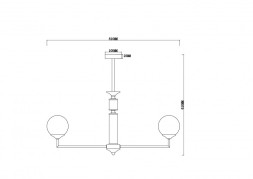 Люстра на штанге Freya BOLAS FR5185PL-08BS