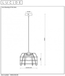 Подвесной светильник LUCIDE Grid 05421/01/30