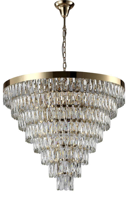 Каскадная люстра Crystal Lux Abigail ABIGAIL SP22 D820 GOLD/TRANSPARENT